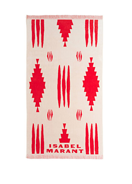Red Ecru Beach Towel