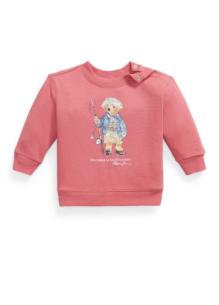 Pembe Ayıcık Baskılı Erkek Bebek Sweatshirt