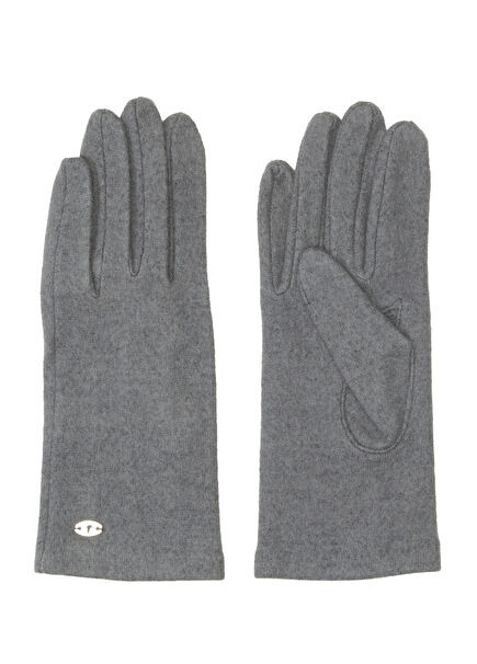 Anthracite Logo Women's Wool Gloves