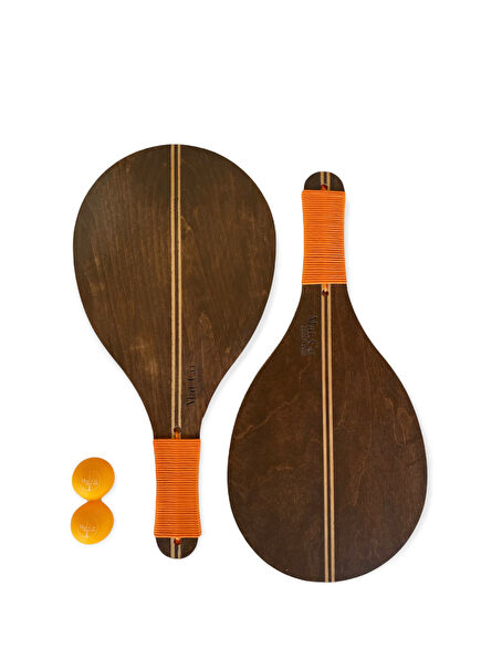 Naranja Matkot Wooden Beach Racquet Set