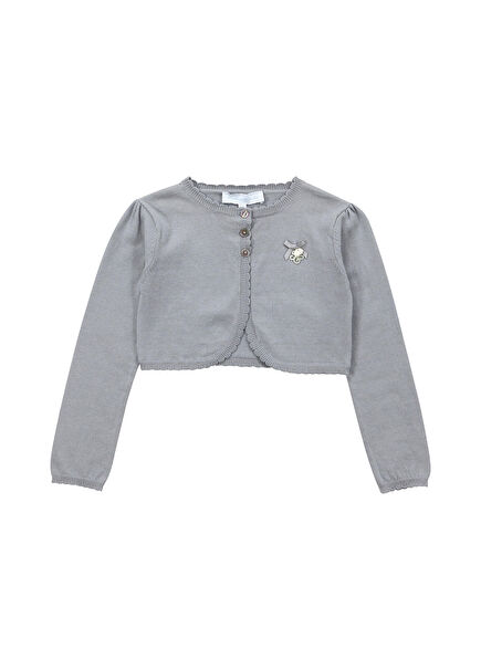 Grey Long Sleeve Girls' Bolero
