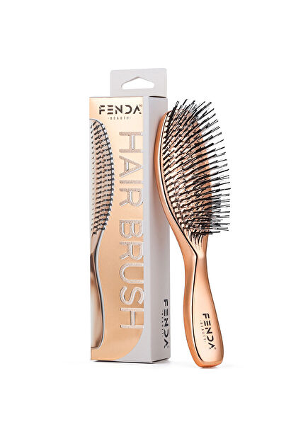 Professional Meteor Bronze 4-Pin Slim Bronze Hair Brush
