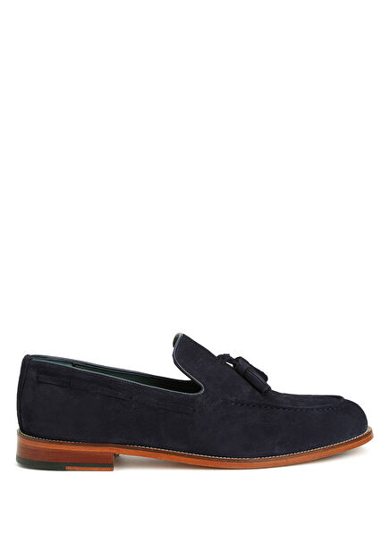Navy Blue Icons Men's Suede Loafer