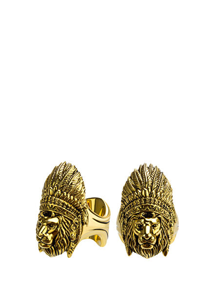 Kızılderili Altın Rengi Yüzük Puro Sehpası