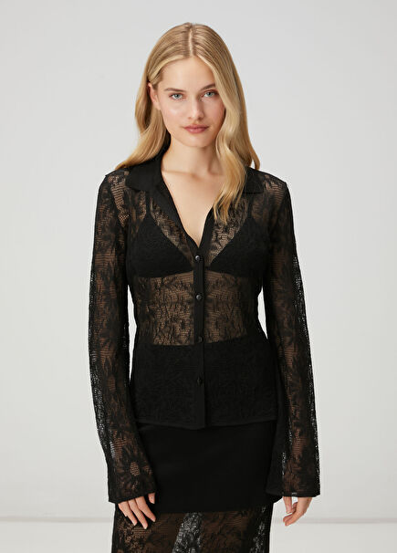 Black Lace Shirt