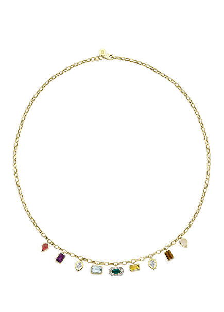 Focus Diamond Womens Gold Necklace