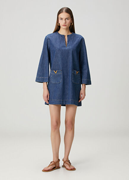 Mavi Mini Denim Elbise