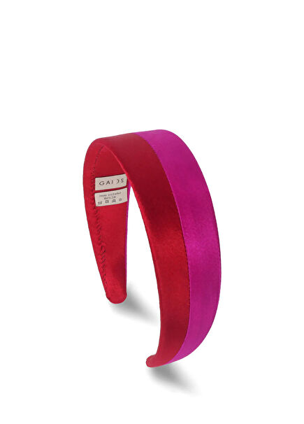 Hybrid Gia Fuşya Kırmızı İpek Kumaş Kadın Taç