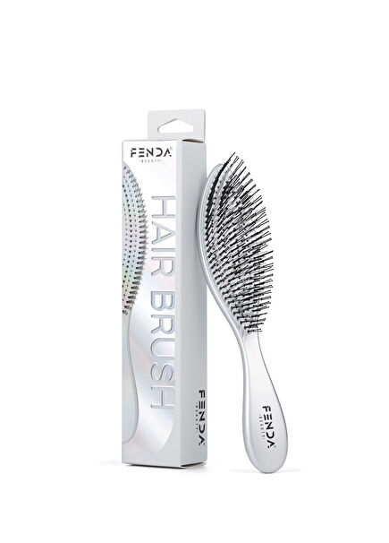 Profesyonel Platinum White 4 Pinli Dar Başlık Beyaz Saç Fırçası 