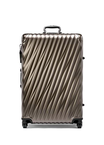 19 degree aluminum extended black suitcase