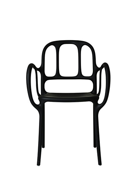 Mila Polypropylene Black Armchair