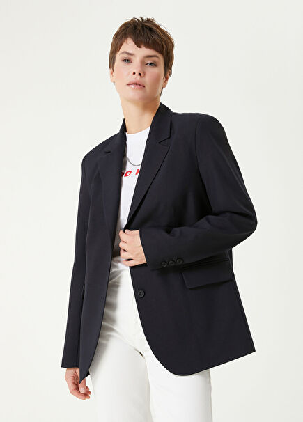 Lacivert Klasik Blazer Ceket