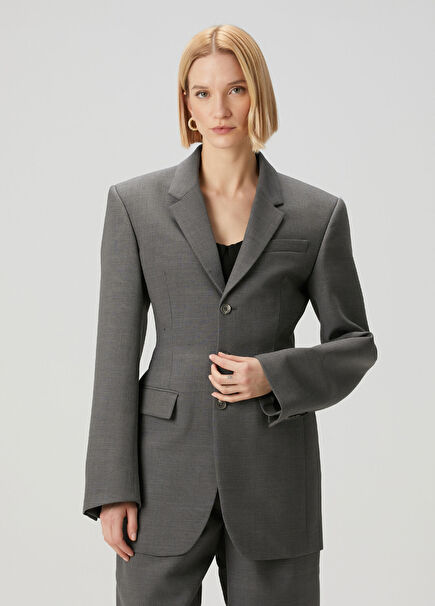Grey Wool Blazer