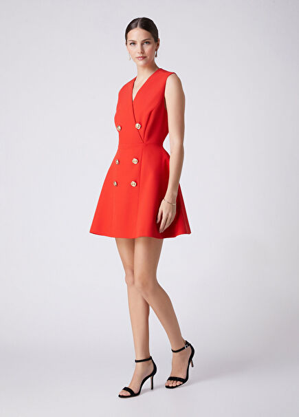 Red Mini Evening Dress