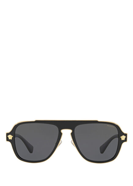 Siyah Dikdörtgen Formlu Erkek Güneş Gözlüğü