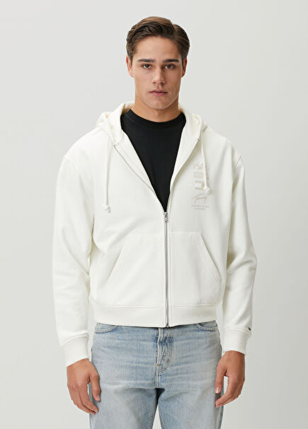 White Hooded Sweatshirt