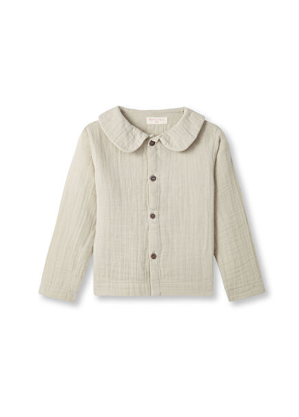 Muslin Baby Collar Stone Colored Kids Shirt
