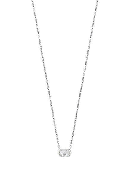 Markiz Kesim  Elmas 14 Ayar Beyaz Altın Kadın Kolye