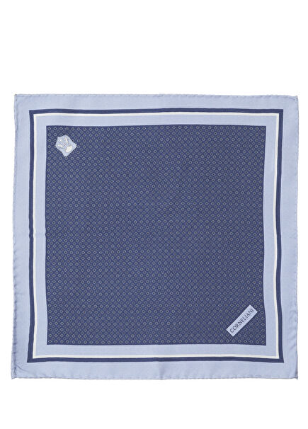 Navy Blue Silk Bag Handkerchief