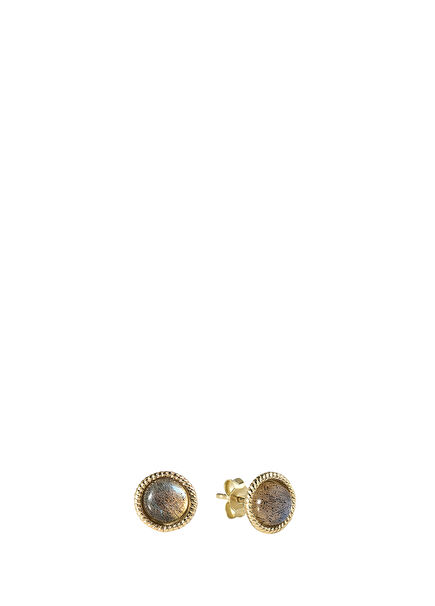 Sweet Labdorotite Natural Stone 14K Gold Earrings