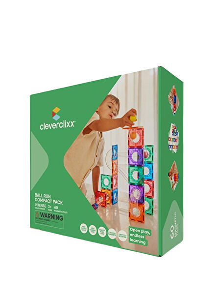 Ball Run Compact Pack Intense Magnetic Blocks 60 Pieces 3+ Years Building Toy