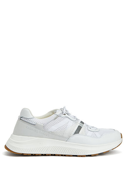 White Logo Detailed Women's Sneakers