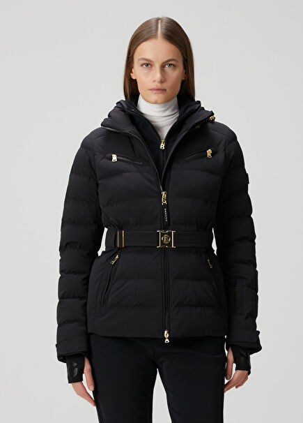 Ellya Black Hooded Ski Jacket