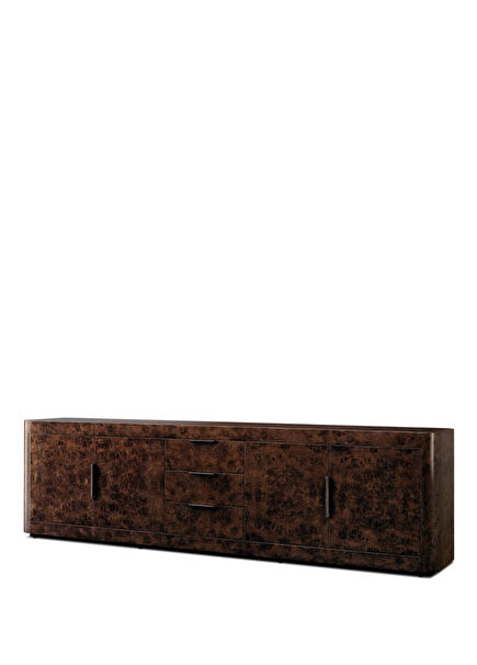 Dante Burl Walnut Wood Oversized TV Console 70 x 250 cm