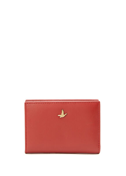 Red Small Size Women's Leather Wallet