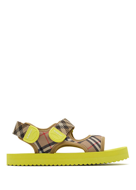 Check Yeşil Unisex Çocuk Sandalet
