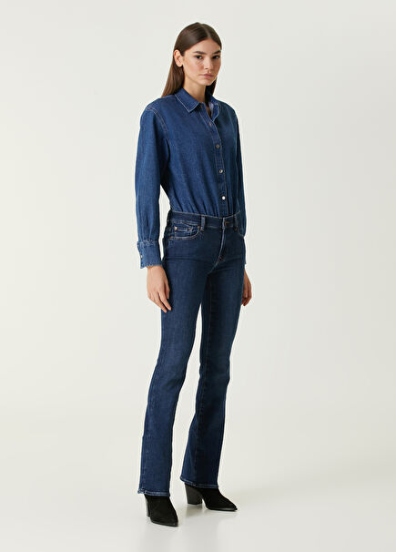Blue Straight Leg Jeans