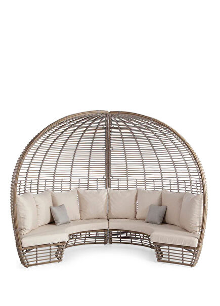Sunday Deniz Kabuğu Rattan Daybed Bahçe Koltuğu