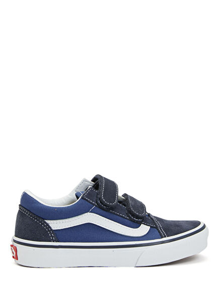 Uy Old Skool V Navy Blue Kids Leather Sneaker