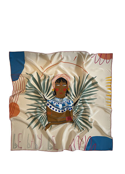 Be Baby Be Baskılı İpek Kadın Şal