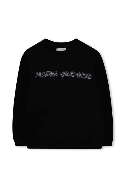 Siyah Logolu Erkek Çocuk Sweatshirt