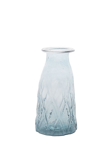 Blue Glass Vase 11x8 cm