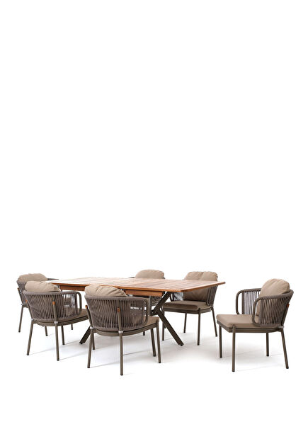 Ban Vizon Iroko 6 Kişilik Masa Takımı