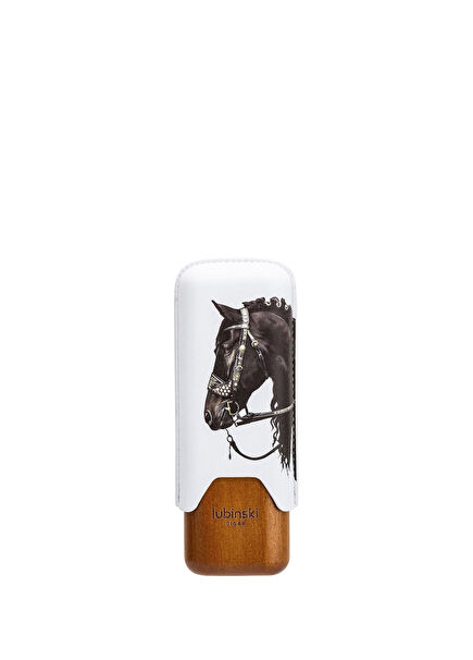 Year Of Horse Beyaz 62 Ring 2 Kapasiteli Deri Sedirli Puro Kılıfı