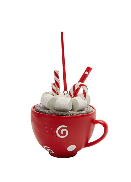 Sıcak Çikolata Fincanı Formlu Yılbaşı Süsü