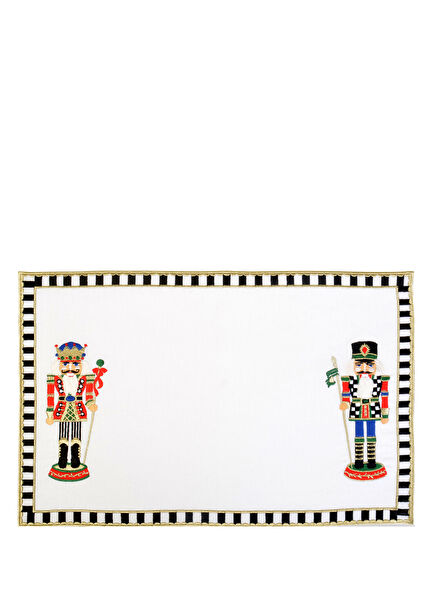 Nutcracker Bullet Soldier Patterned 2-Piece Linen American Service