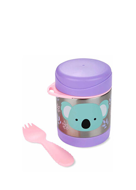 Koala Desenli Çelik Mama Saklama ve Taşıma Termosu Seti