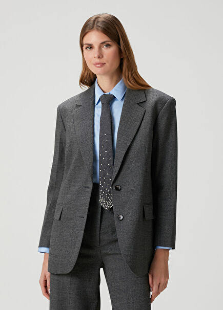 Ismeria Koyu Gri Ceket