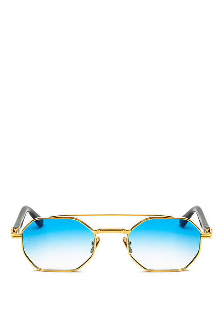 Castle Altın Mavi Titanyum Unisex Güneş Gözlüğü
