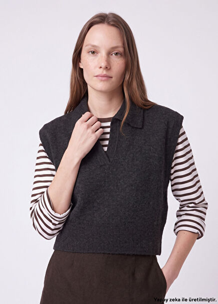 Anthracite Crop Sueter