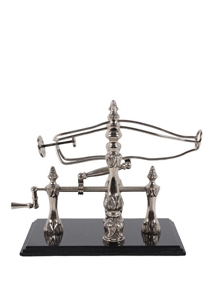 Mermer Tabanlı Nikel Şişe Standı 40x22 cm