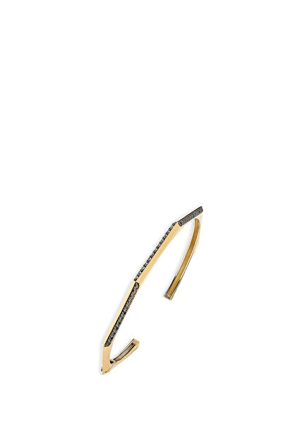 Platonic Soulmates Blue Diamond Studded 14 Karat Gold Women's Bracelet