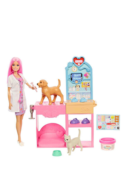 Barbie's Vet Clinic Doll & Accessories Playset JFX93