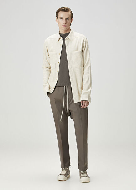 Off-White Velvet Outer Shirt