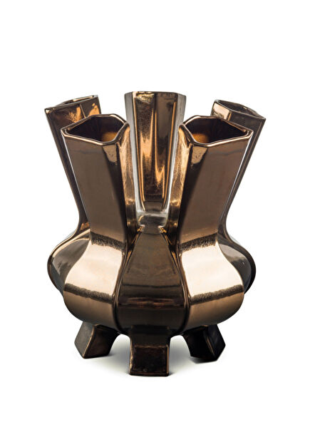 Puyi Copper Ceramic Vase
