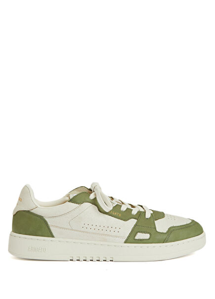 Haki Beyaz Erkek Deri Sneaker